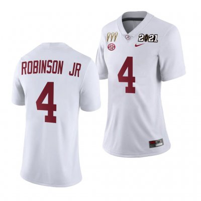 Women's Alabama Crimson Tide #4 Brian Robinson Jr. Crimson Game NCAA College Football Jersey 2403MKOX7